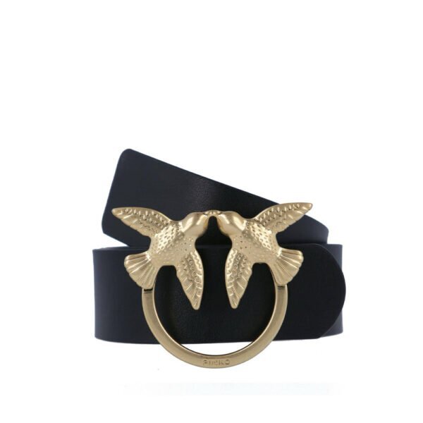 Pinko remen / zlatna kopča / crna koža