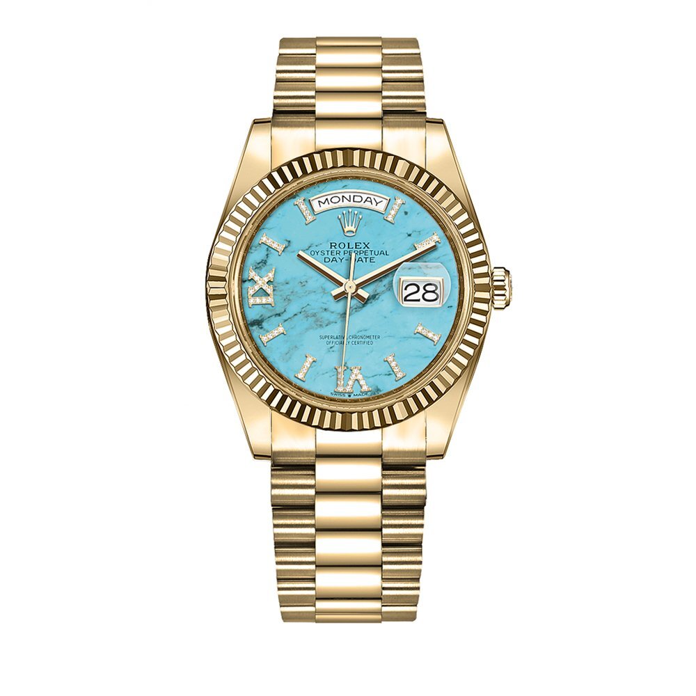 Rolex 36 Gold / Blue