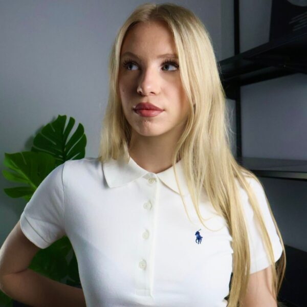 Ralph Lauren haljina / White / Dark Blue Logo