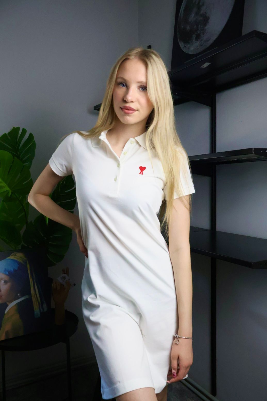 Ami haljina / White / Red Logo - Slika 2