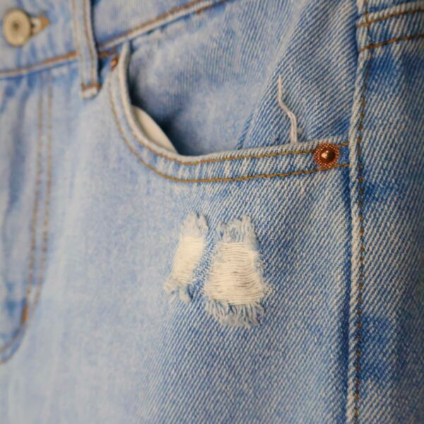 Denim hlače / Poderane / Light Blue