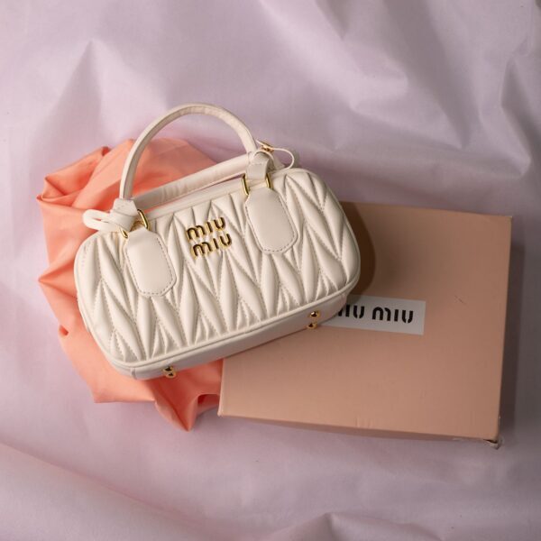 Miu Miu Arcadie Matelassé Leather Tote Bag