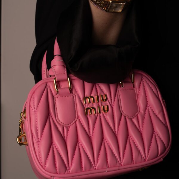 Arcadie leather handbag Miu Miu Pink