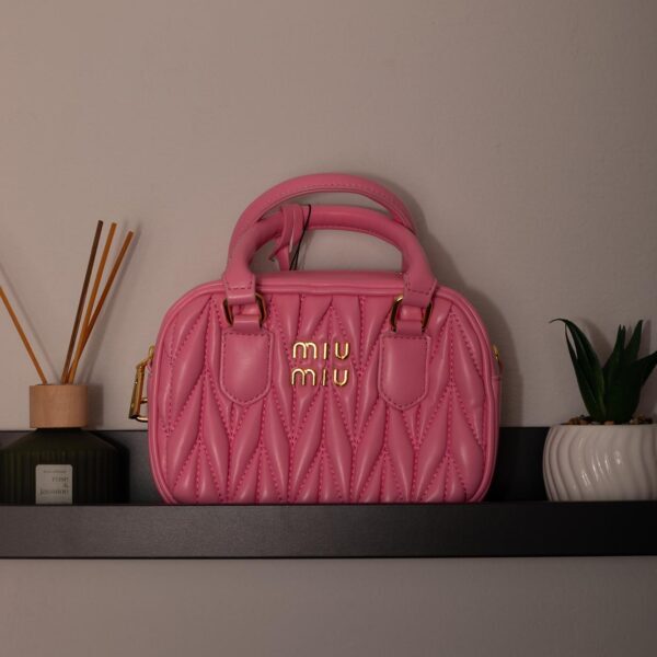 Arcadie leather handbag Miu Miu Pink