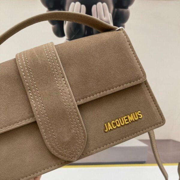 Jacquemus Le Grand Bambino Nubuck Crossbody Flap Bag
