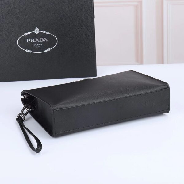 Prada Elegant Black Safiano Clutch