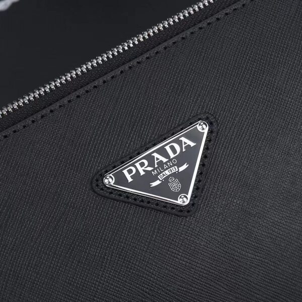 Prada Elegant Black Safiano Clutch