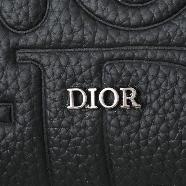 Christian Dior A5 Triangle Pouch D Gravity Leather Black