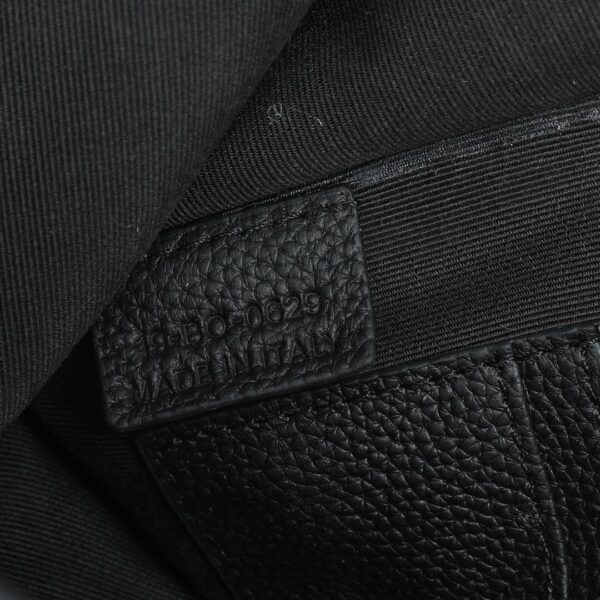 Christian Dior A5 Triangle Pouch D Gravity Leather Black