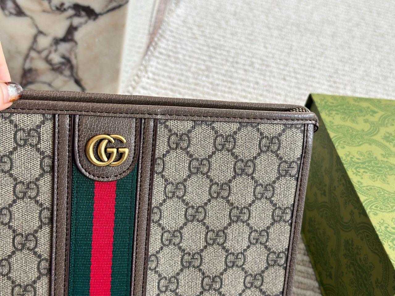 Gucci ophidia large gg supreme pouch clutch - Slika 3