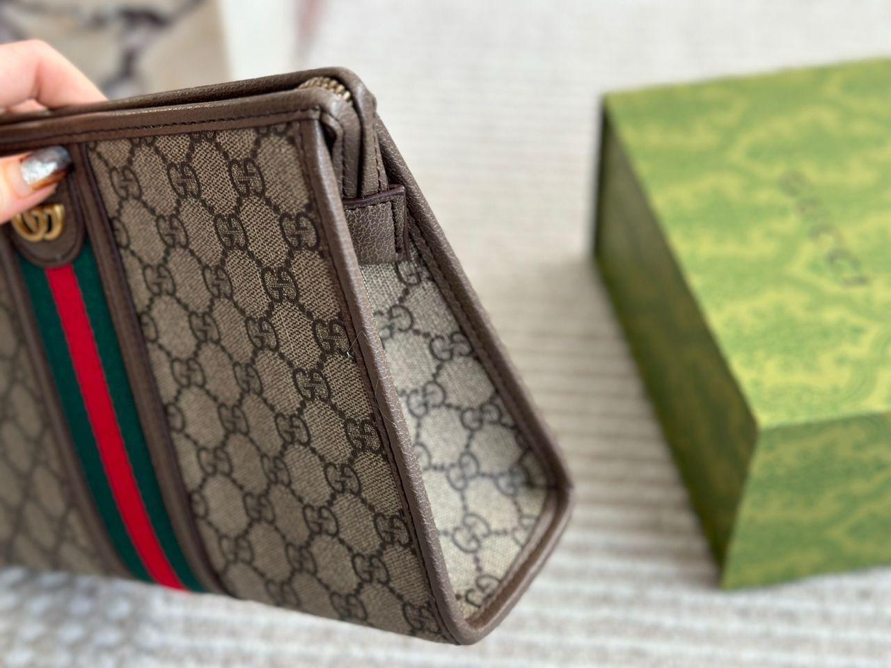 Gucci ophidia large gg supreme pouch clutch - Slika 4