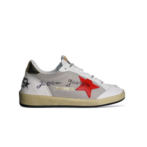 Golden Goose Red Star / White / Gold back