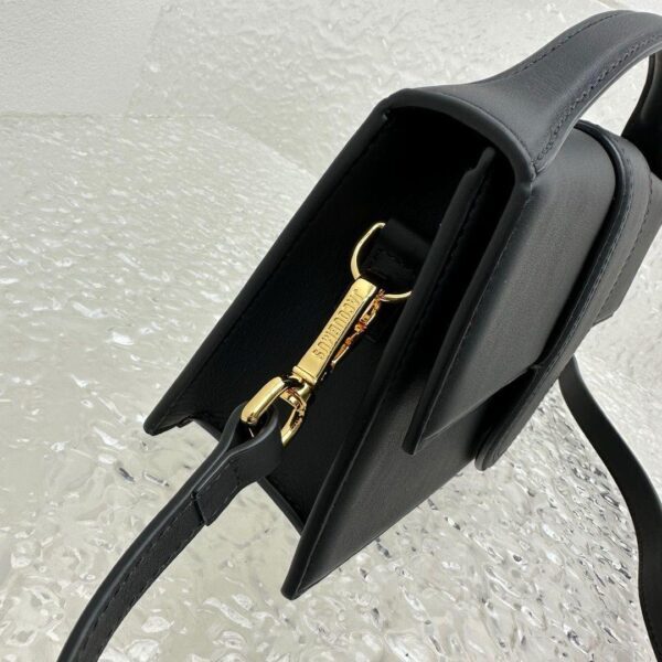 Jacquemus Black Leather Le Grand Bambino Structured Shoulder Bag