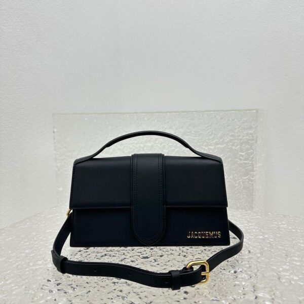 Jacquemus Black Leather Le Grand Bambino Structured Shoulder Bag