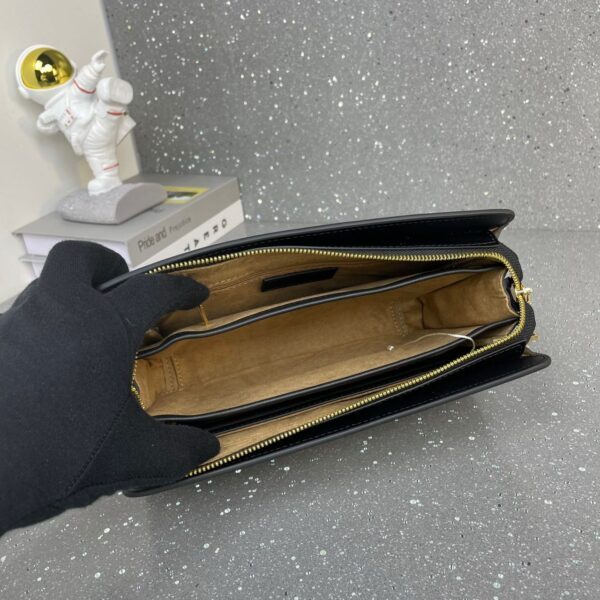 Louis Vuitton Calfskin Lock Me Zippy - Black