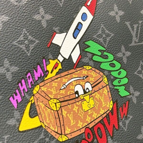 Louis Vuitton black cartoon logo bag