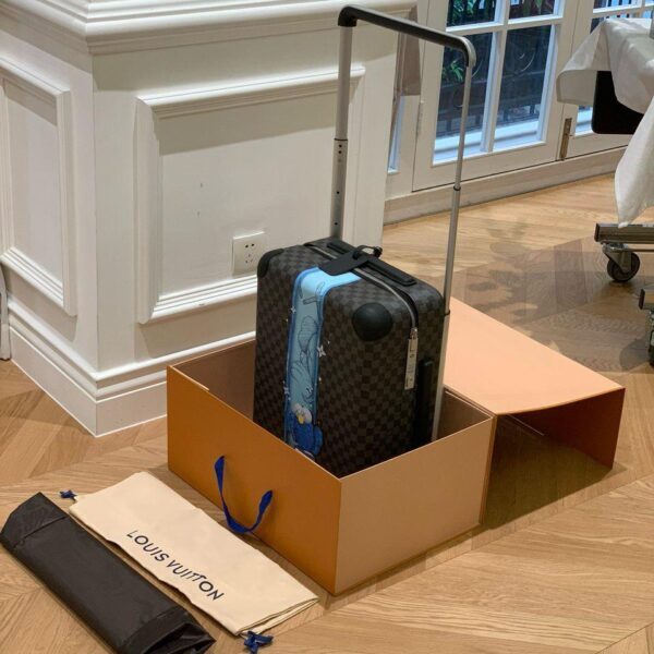 Louis Vuitton black brown Kofer KAWS