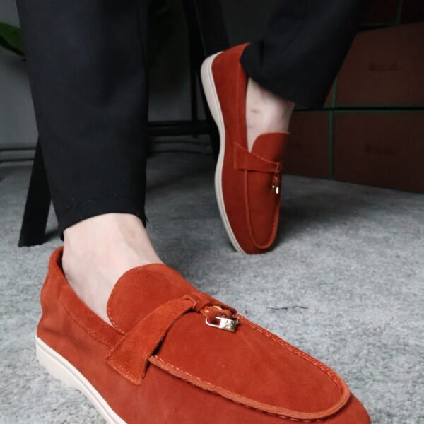 Loro Piana Summer Charms Walk Loafer Orange