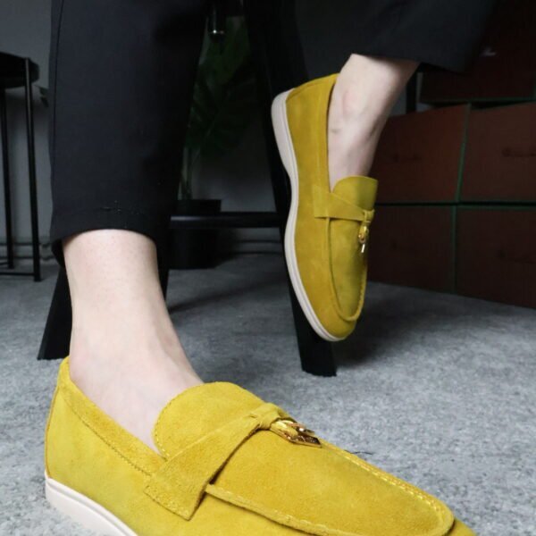 Loro Piana Summer Charms Walk Loafer Yellow