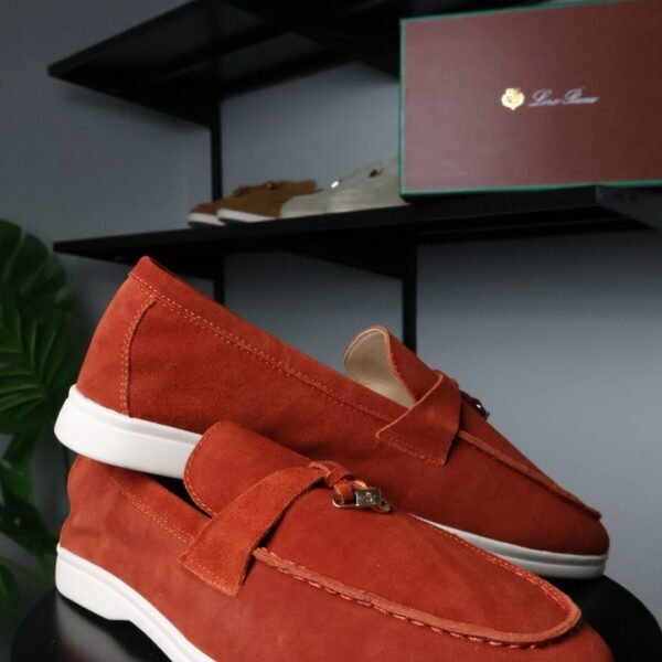 Loro Piana Summer Charms Walk Loafer Orange