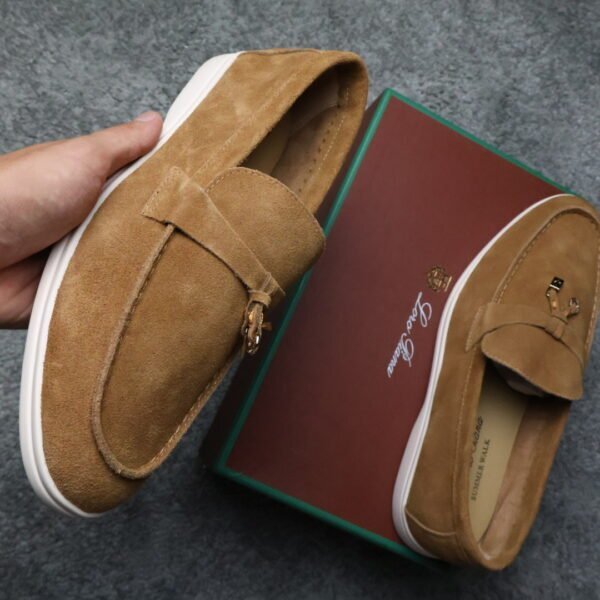 Loro Piana Summer Charms Walk Loafer Brown