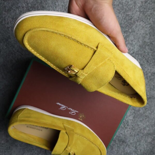 Loro Piana Summer Charms Walk Loafer Yellow