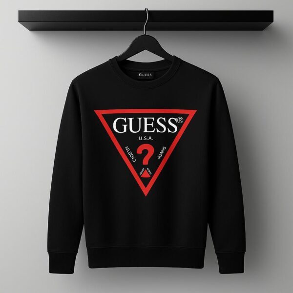 Guess Majica dugi rukav Black