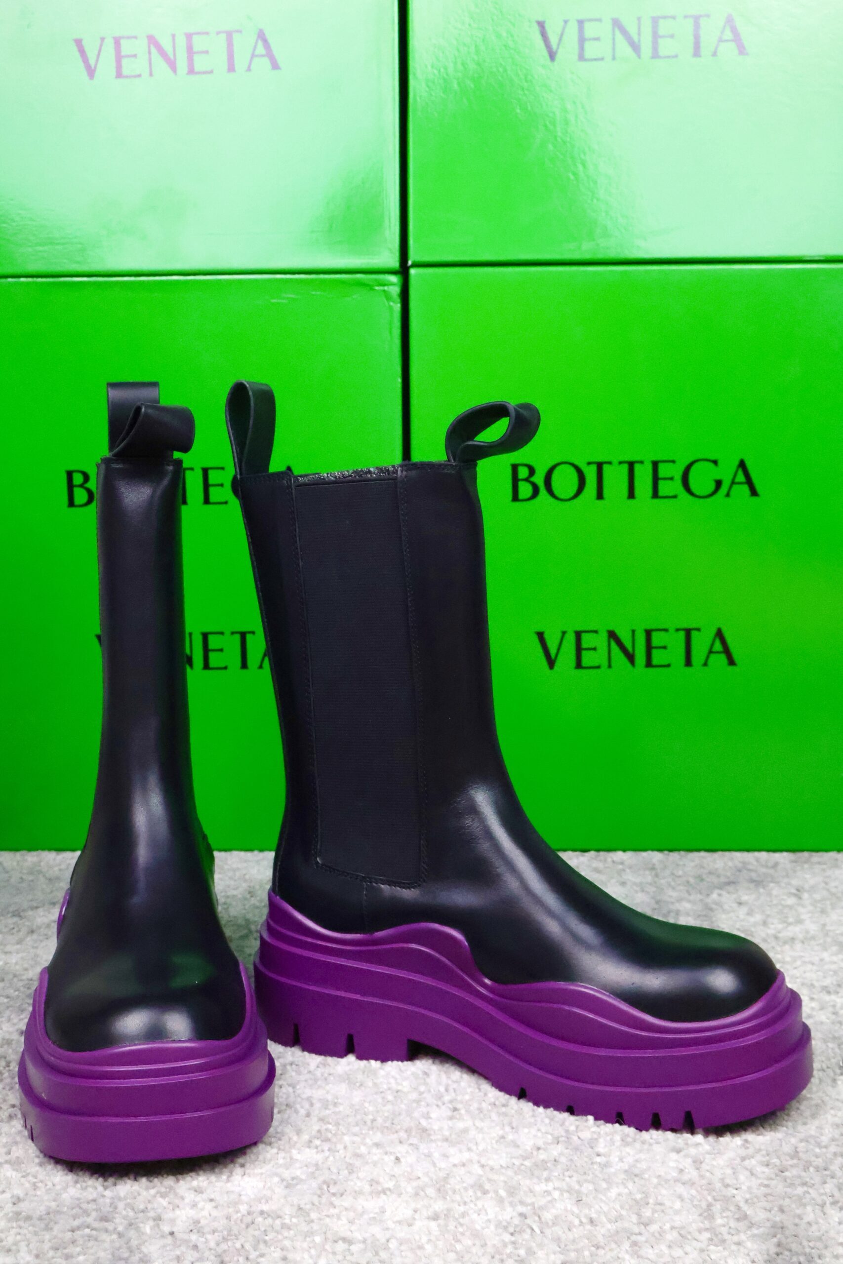 Bottega Veneta Tier Ankle boots Black/Purple - Slika 3