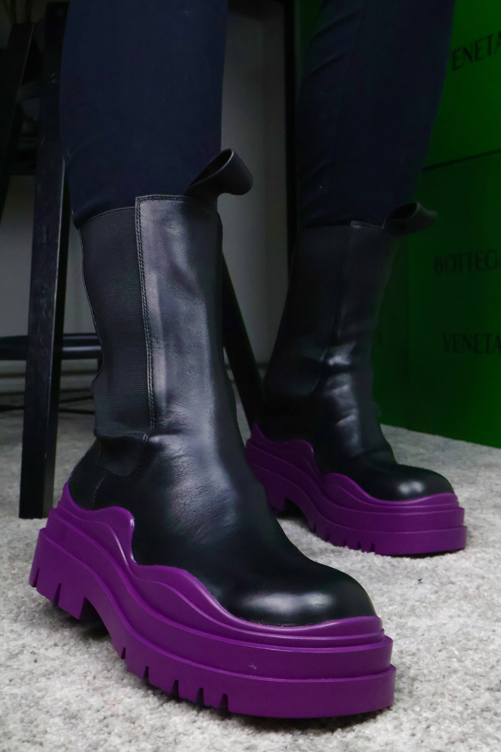 Bottega Veneta Tier Ankle boots Black/Purple - Slika 4