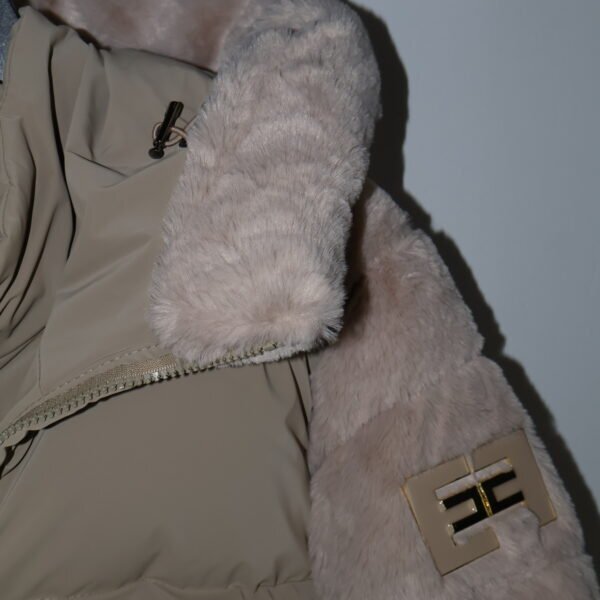 Elisabetta Franchi Beige Down Jakna