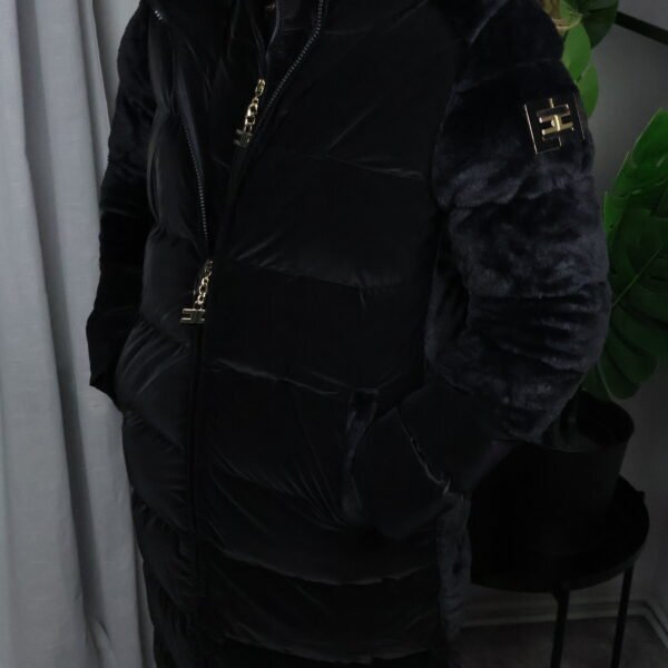 Elisabetta Franchi Black Down Jakna