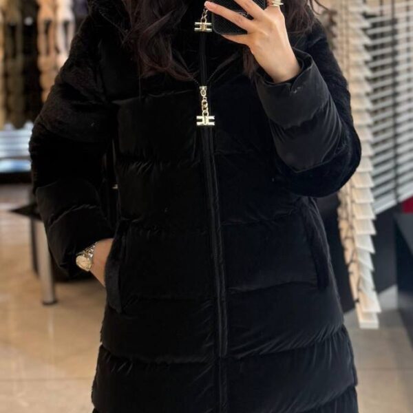 Elisabetta Franchi Black Down Jakna
