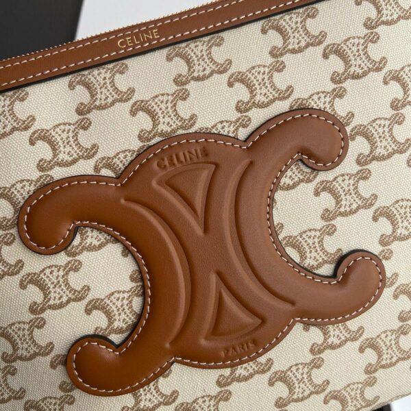 Celine Triomphe Clutch Beige