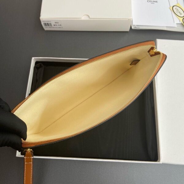 Celine Triomphe Clutch Beige