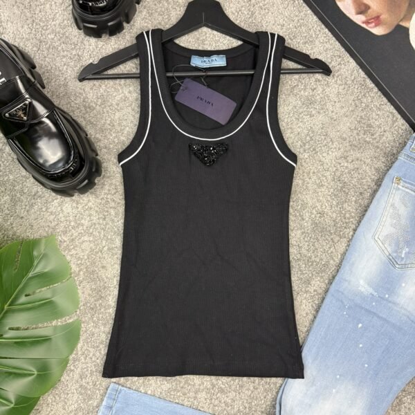 Prada Majica bez rukava Black / Crna