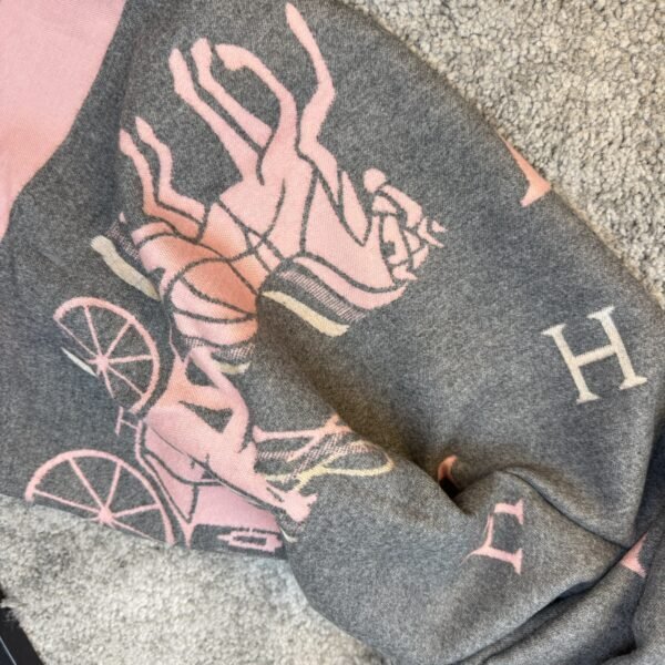 Hermes Šal Grey/Pink