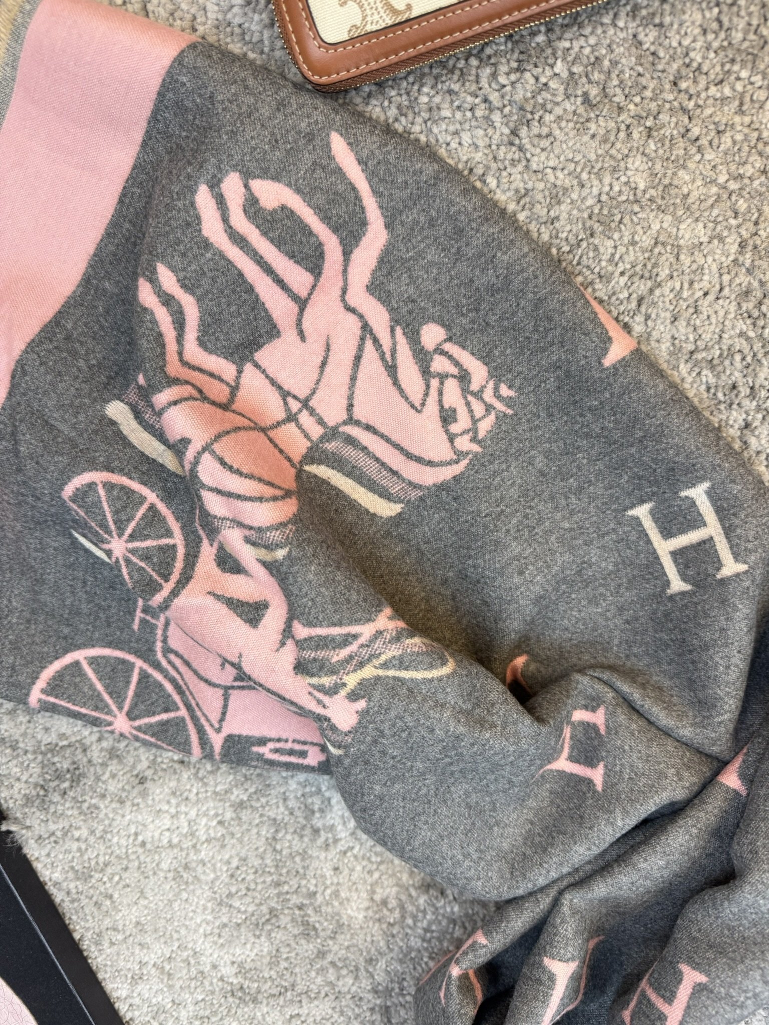 Hermes Šal Grey/Pink - Slika 3