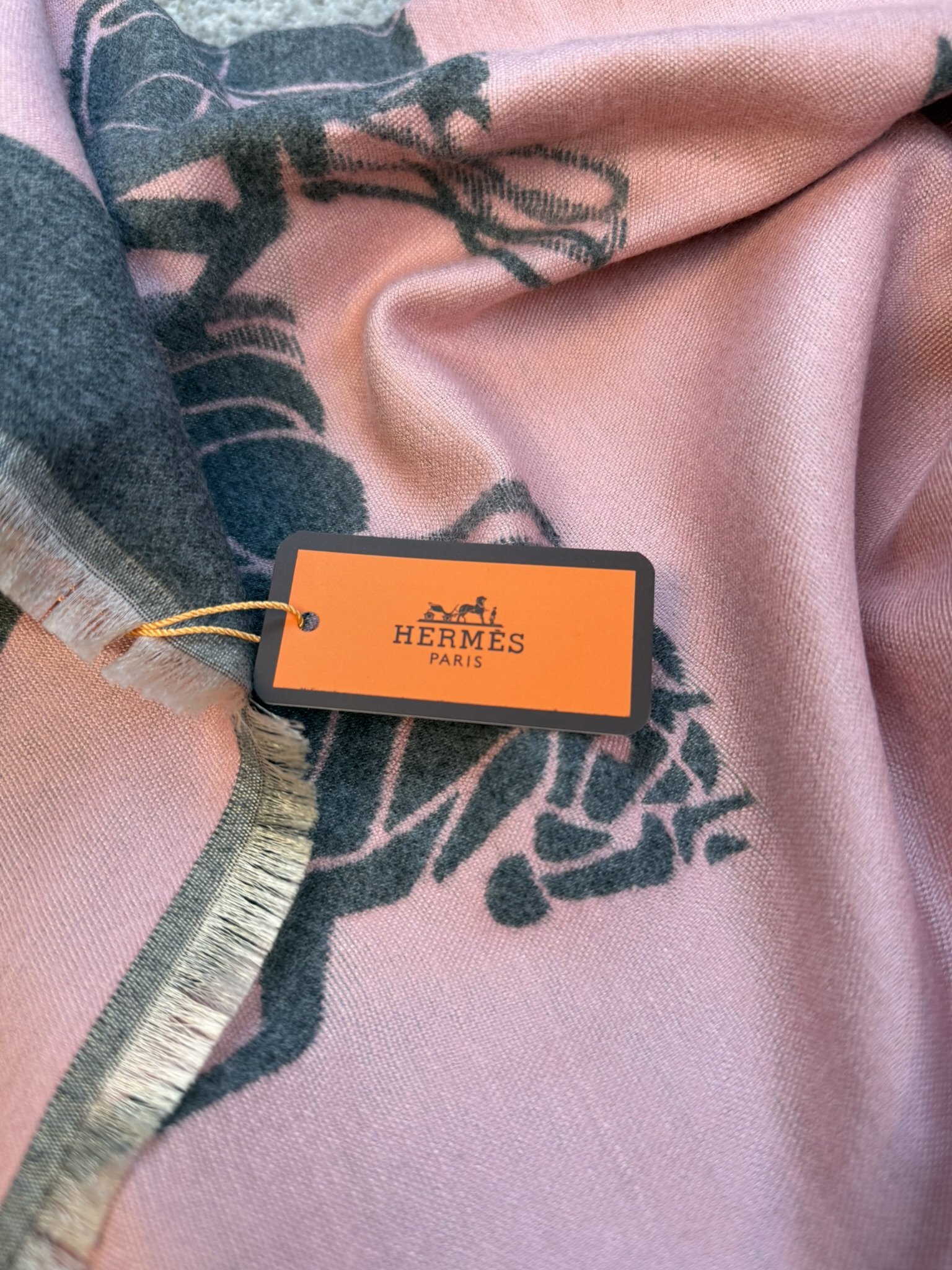 Hermes Šal Grey/Pink - Slika 6