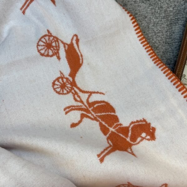 Hermes Šal Orange/White