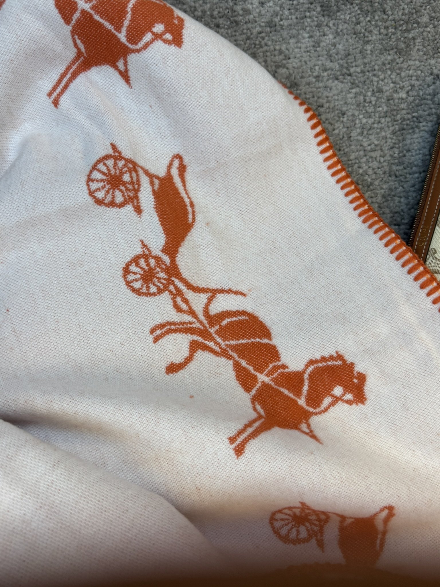 Hermes Šal Orange/White - Slika 4