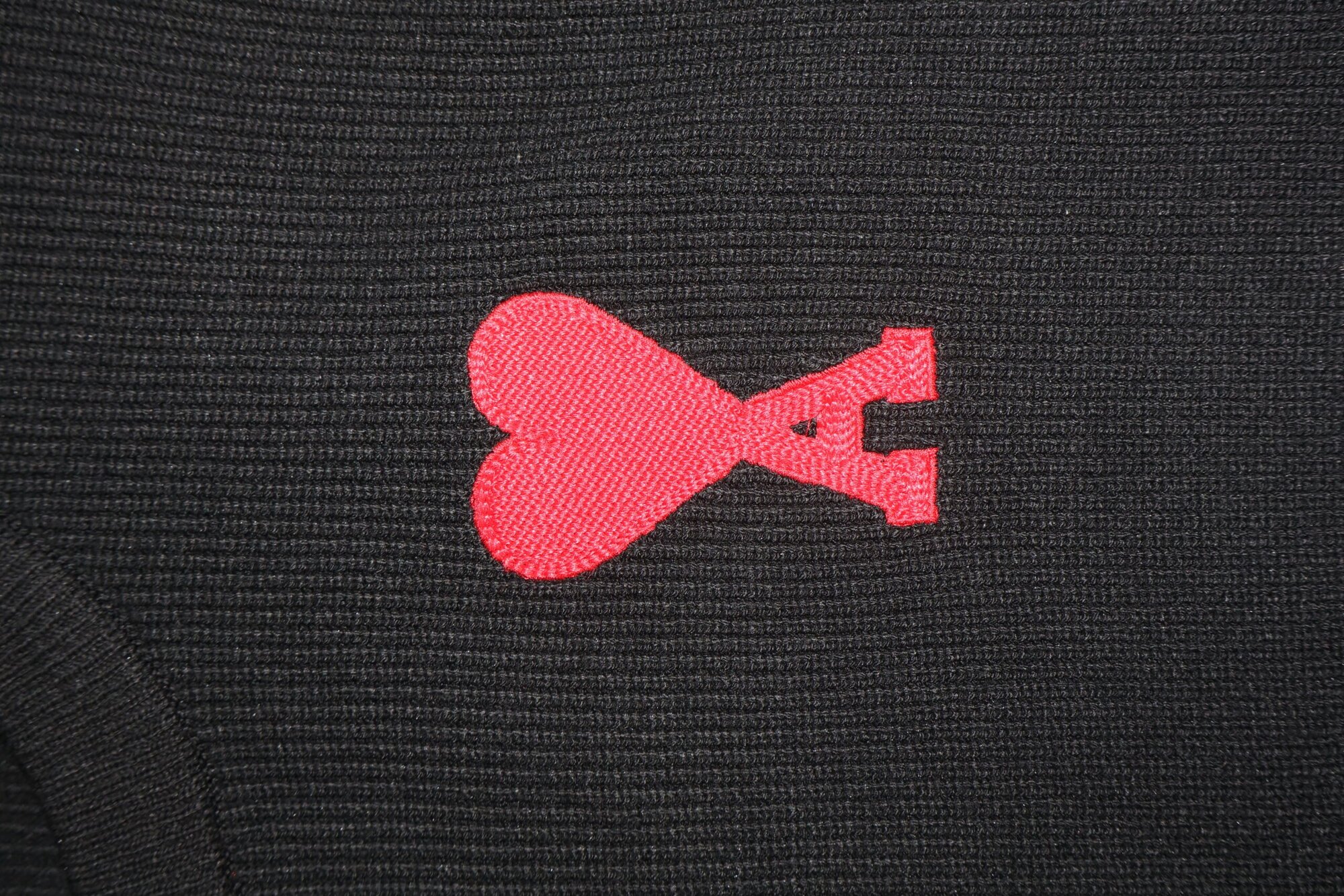 Ami Majica dugih rukava Black / Crna - Slika 2