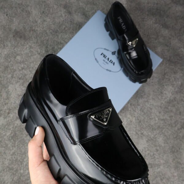 Prada Monolith leather Loafers Black