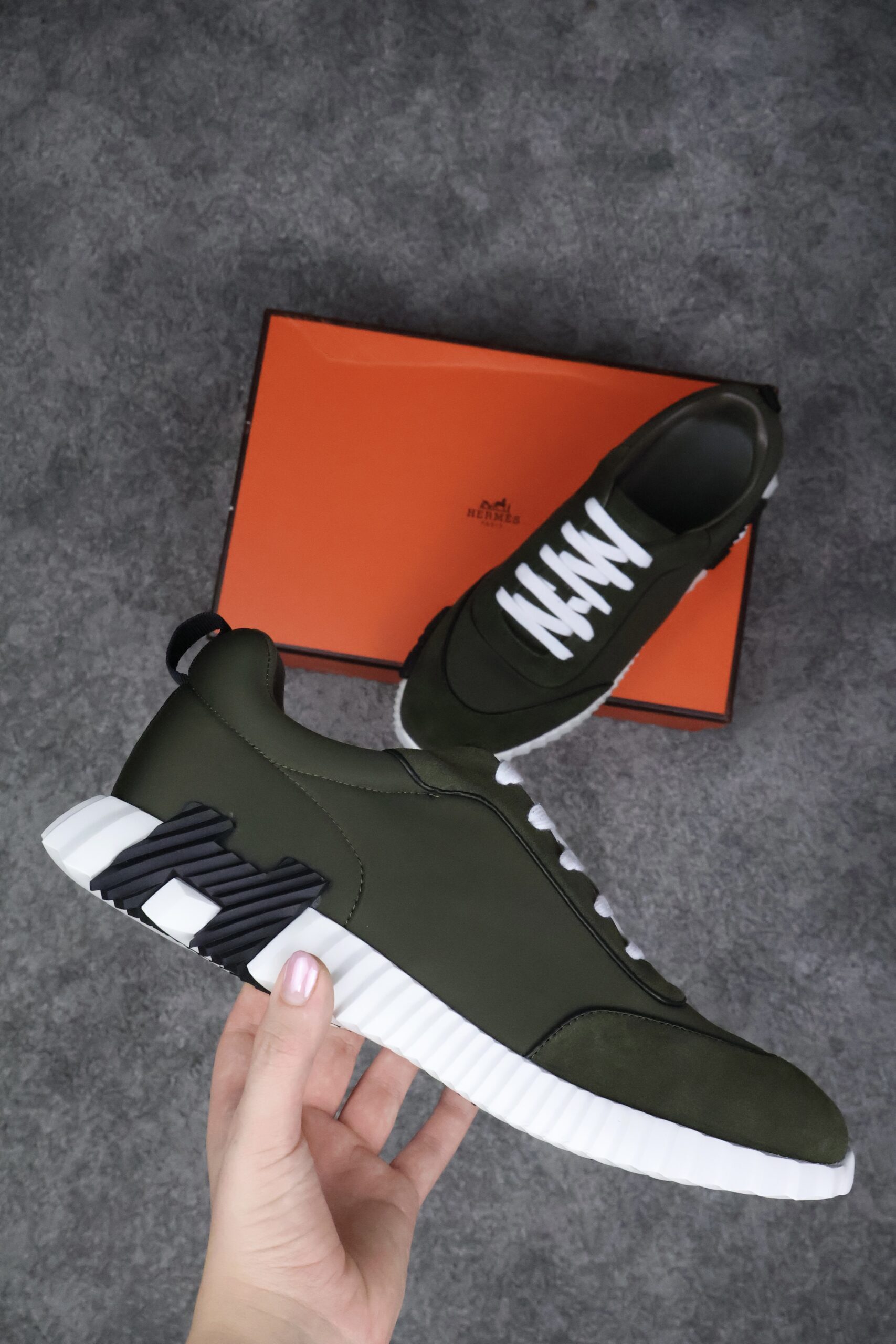 Hermes Bouncing tenisice Olive Green - Slika 3