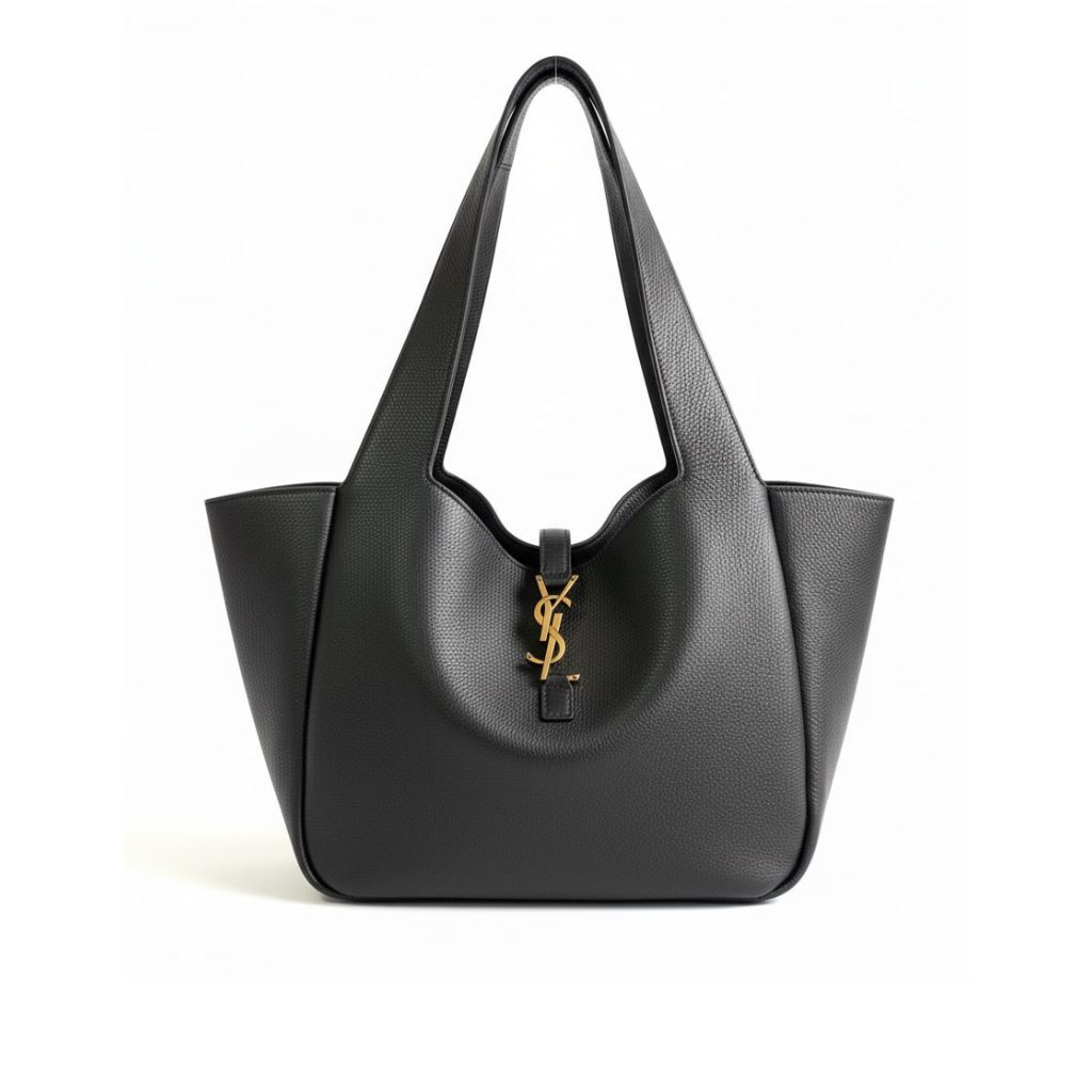 Yves Saint Laurent Black Shopper Tote Bag