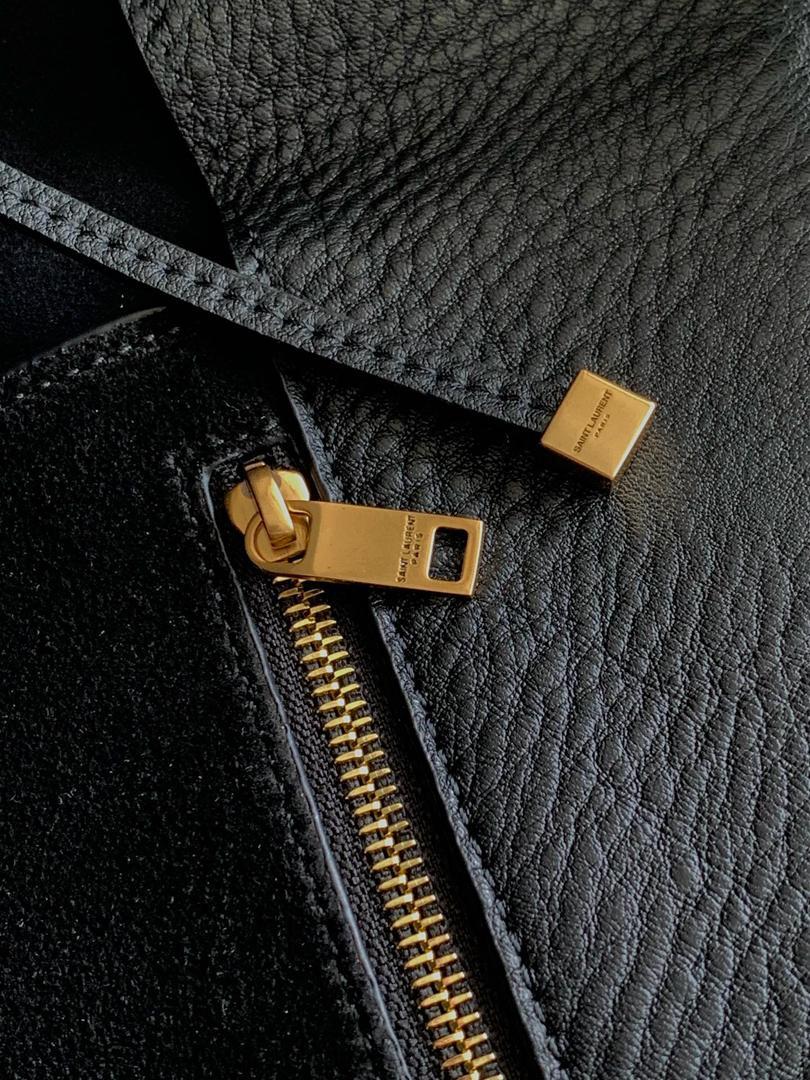 Yves Saint Laurent Black Shopper Tote Bag - Slika 5