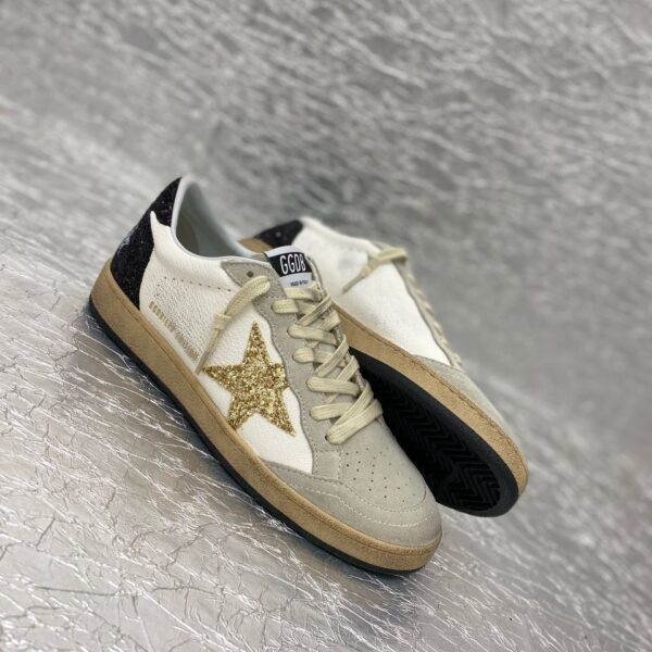 Golden Goose White / Gold / Black Glitter