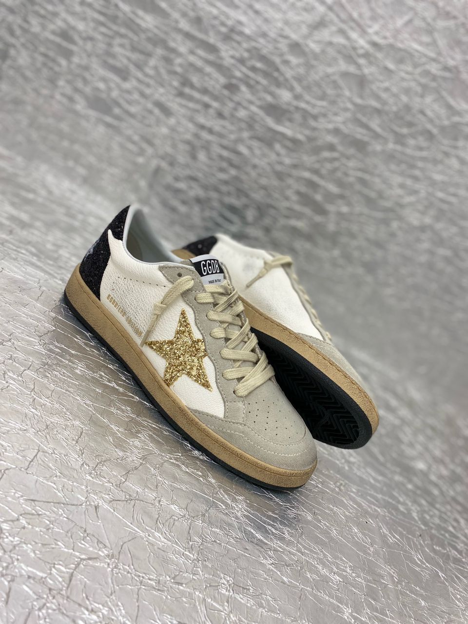 Golden Goose White / Gold / Black Glitter - Slika 4