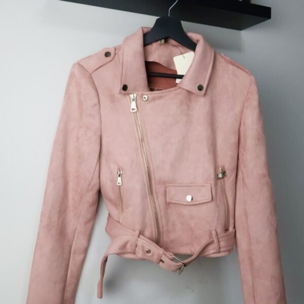 C'est Monique biker jakna Suedette Dusty Pink