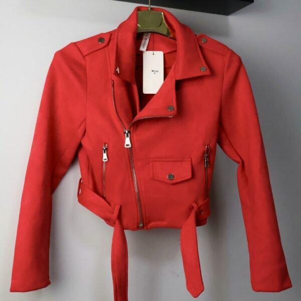 C'est Monique biker jakna Suedette Red