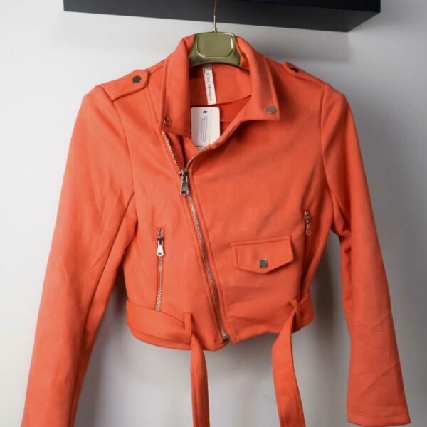 C'est Monique biker jakna Suedette Orange